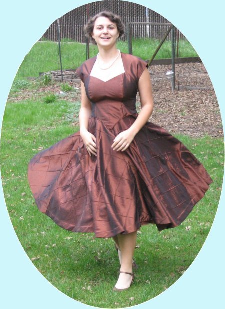 taffeta swing dress